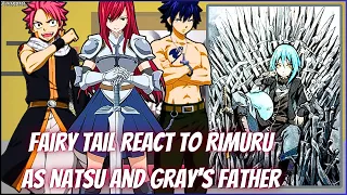 Fairy Tail React To Rimuru Tempest {AU} | Gacha Reaction | Rimu x Velzard/Milim