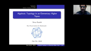 Nima Rasekh, Algebraic topology in an elementary higher topos