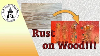Create Rusted Metal Effect on Wood - Faux Rust Metal Painting [Halloween DIY How-To]