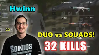 Soniqs Hwinn & Sharpshot - 32 KILLS - Beryl M762 + SLR - DUO vs SQUADS! - PUBG