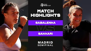 Aryna Sabalenka vs. Maria Sakkari | 2023 Madrid Semifinal | WTA Match Highlights