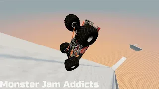 OVNI Monter Jam and DRAGON Monster Jam Trucks Survival jump Destruction BeamNG Drive #23