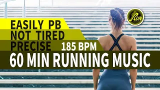 🃏Easily PB｜Not tired｜Precise 185 BPM｜60 MIN Running Music｜#92｜柒零夜跑