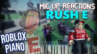 Playing RUSH E Live (Roblox Mic Up Reactions)