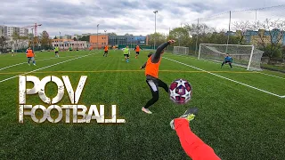 First Person Football. Made an incredible panna in the game. Soccer my eyes view.