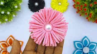 EVA Glitter Foam Sheet Crafts - DIY Easy & Simple Flower Making For Valentine Day - Foamiran Crafts