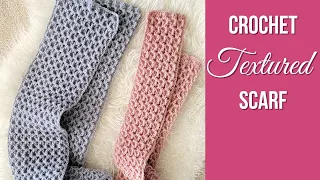 Easiest Crochet Scarf Pattern (1 Row Repeat!)