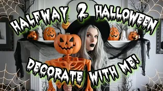 HALFWAY TO HALLOWEEN MANTEL 2023!!! Decorate W. Me!!