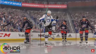 Crazy Ending! OT! Tampa Bay Lightning vs Columbus Blue Jackets 4K! Full Game Highlights NHL 22 PS5