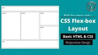 Fully Responsive CSS Flex-box Layout design | Basic HTML & CSS | Beginner CSS project