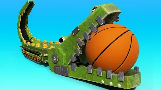 FÖRDERGURT KROKODIL ist Basketball spielen - Kinder Zeichentrickfilme mit Lastwagen & Tieren