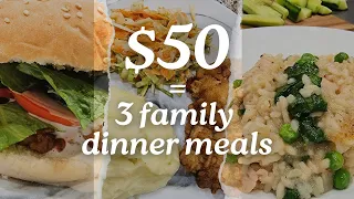 SPEND LESS than $50 for these 3 DELICIOUS FAMILY DINNER RECIPES