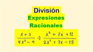 División de expresiones racionales (Pre-cálculo)