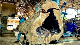 Horrible hollow teak logs full of beauty: carpenters find strange things