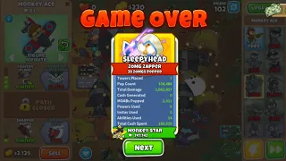 how long can I last with only monkey aces in btd 6?