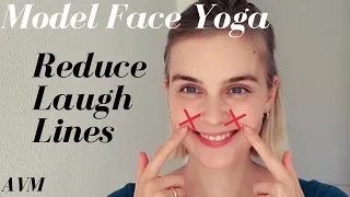 Get Rid of Laugh Lines | Face Exercises | Model Face Yoga by Anna-Veronika