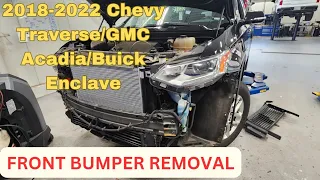 How to remove the front bumper on 2018-up Chevy Traverse/GMC Acadia