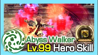 Lv99 Abyss Walker Hero Skill (New) / How much Gauge% per skill / Dragon Nest Korea (2023 June)