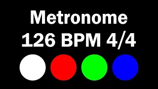 126 BPM Metronome (4/4) + Color Changing Lights (Flashing!)