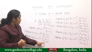 Matrices and Determinants - Part 2 by Dr. Nandhini S