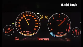 BMW 730d f01 acceleration twinturbo 258 HP 0 100 km h on sportmode
