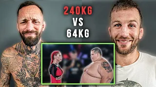 Sumoringer VS Barbie: Echte MMA Kämpfer reagieren auf krankes Match-Up!