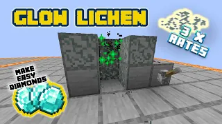 FASTEST Glow Lichen Farm - Easy & Simple Tutorial Minecraft Java 1.20