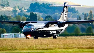 Air New Zealand (All Blacks) ATR 72-600 landing at Blenheim Woodbourne Airport | ZK-MVA