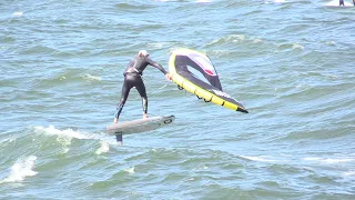 Johnny Heineken wing foiling at Arlington June 5, 2021