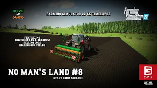 No Man's Land/#8/Sowing Our First Crops/Fertilizing/Rolling Fields/FS22 Start From Scratch Timelapse