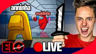 QUEM É O MELHOR IMPOSTOR NO AMONG US DA ELO? - ENALDINHO AO VIVO