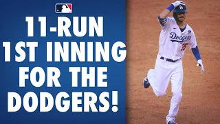 The Dodgers explode for 11 runs in the 1st inning!