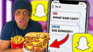 Letting My SNAPCHAT AI Decide What I Eat for 24 HOURS!!