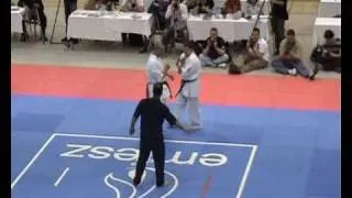 Kyokushin Karate Hungarian Open 2008 Szolnok - Magna Gergő vs  Andzej Milevskij