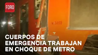 Cuerpos de emergencia trabajan en Línea 3 por choque de Metro: - Sábados de Foro