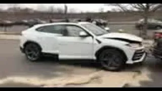 Lamborghini SUVs crashed in Malden