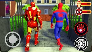 IRONMAN and SPIDERMAN Playing Hide And Seek in Scary Teacher 3D