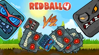 Red Ball 4 - Boss 4 Vs All Boss 1 in All Maps Battle | Red Ball 4 Gameplay