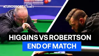 Shocking victory of Jimmy  Robertson over John Higgins in quarter-final! | Eurosport Snooker