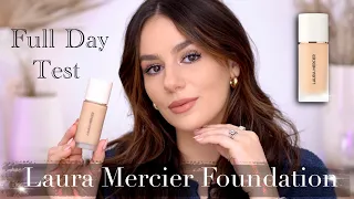 LAURA MERCIER: REAL FLAWLESS FOUNDATION- Full Day Wear Test || Application + Review || Tania B Wells