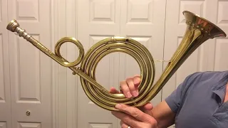 Very rare 1700s reproduction by Meinl & Lauber of a coiled natural D Trumpet.