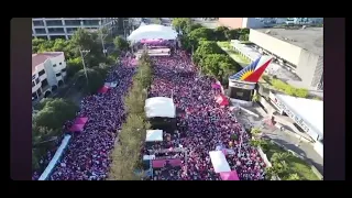 LOOK! Aerial Shot of the Pasay Grand Rally of VP Leni Robredo | #ArawNa10to  | ctto @Rappler