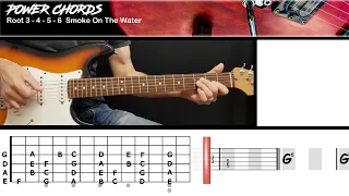 Smoke On The Water - Deep Purple | GUITAR LESSON | Power Chords