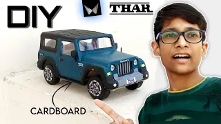 How To Make Mahindra Thar From Cardboard | Mahindra Thar Cardboard