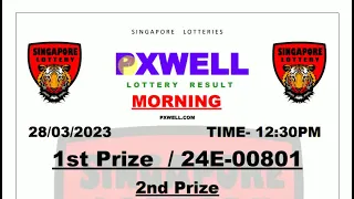 PXWELL MORNING LIVE DRAW 28.03.2023 TUESDAY TIME 12:30 PM LIVE SINGAPORE LOTTERIES TODAY RESULT