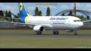 Ukraine International Airlines B737 Lviv Danylo Halytskyi International Airport UKLL Landing FS9