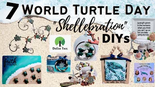 7 *Must See* World Turtle Day "Shellebration" DIYs || Dollar Tree High End Coastal Nautical Decor