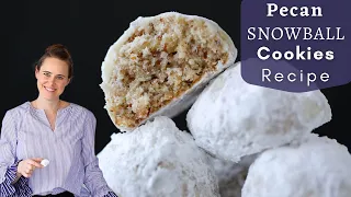 PECAN SNOWBALL COOKIES RECIPE: Easy Christmas snowballs full of pecan goodness!