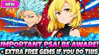 *IMPORTANT PSA! FINAL CHANCE FOREVER* & HOW TO GET EXTRA FREE GEMS IF U DO THIS NOW (7DS Grand Cross