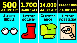 Vergleich: älteste Dinge auf der Erde (Dinge, nicht Tiere!)